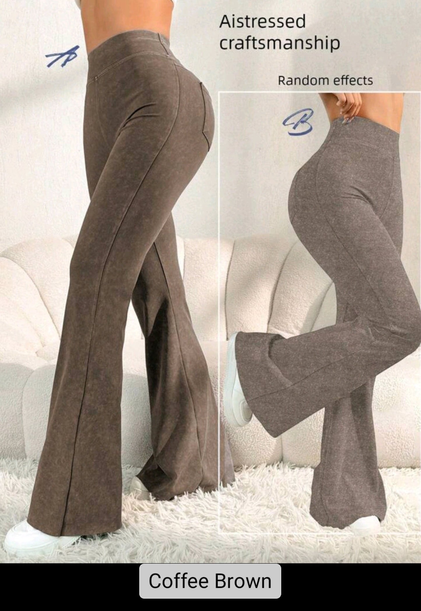 Women's High Waist Butt Lift Flare Pants