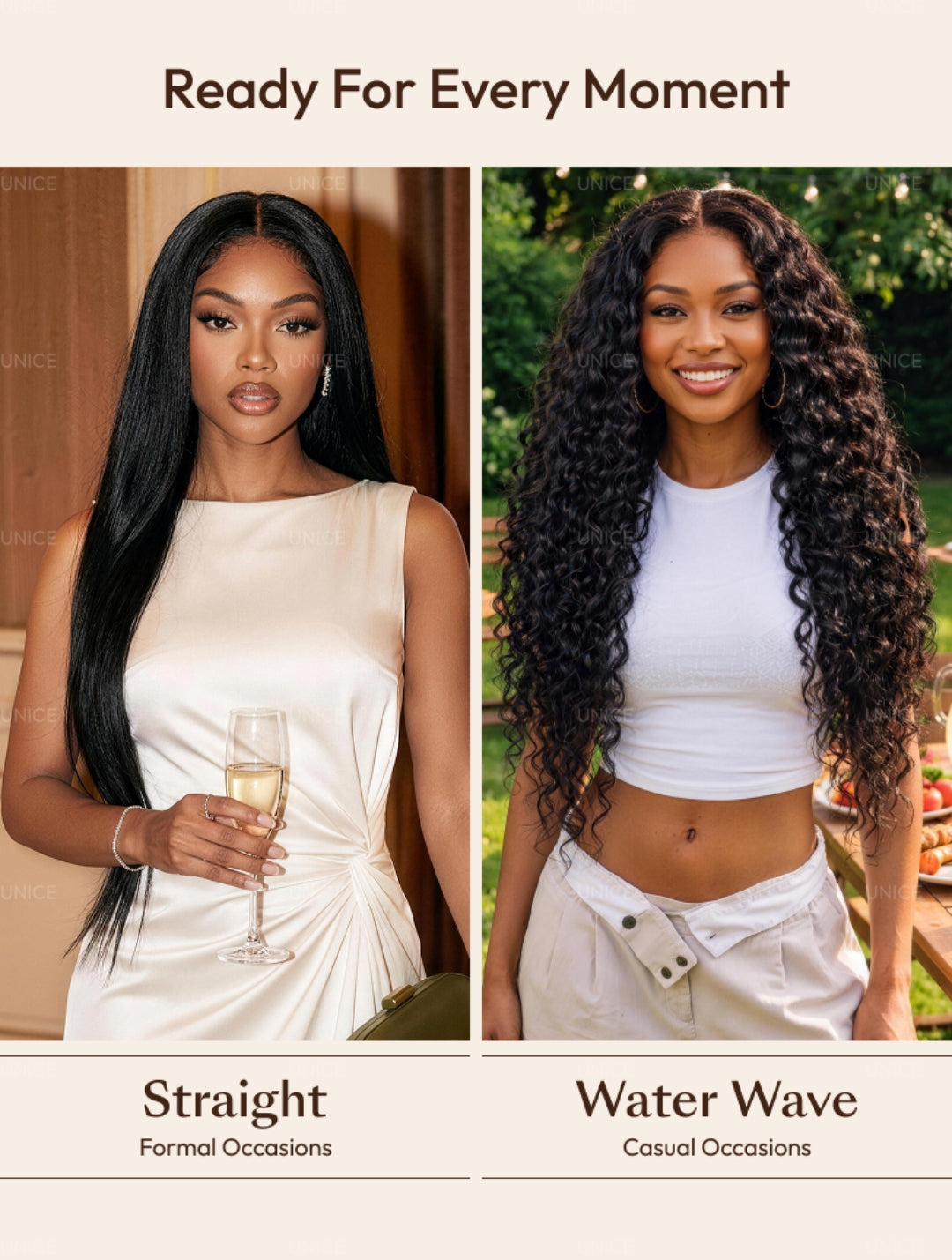 13x4 Bye Bye Slip Lace Frontal Wet & Wavy 2-in-1 Glueless Human Hair Wig