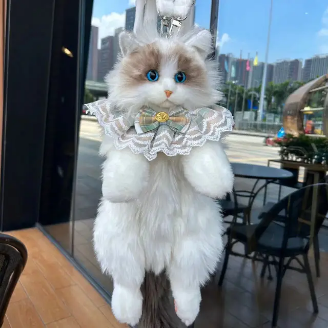 Cute Simulation Ragdoll Cat Backpack — Plush Soothing Doll