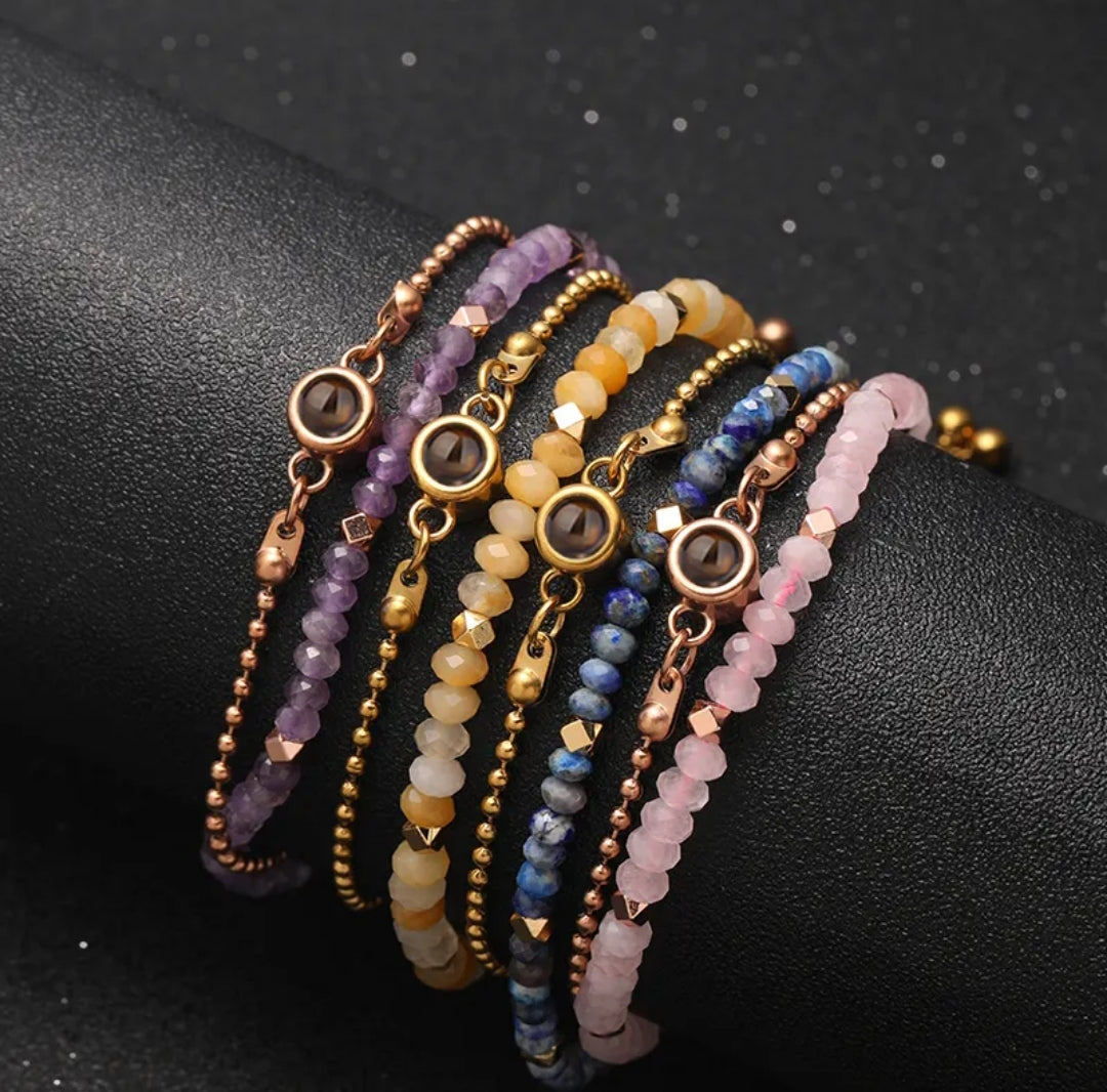 Personalized Crystal Photo Projection Bracelet