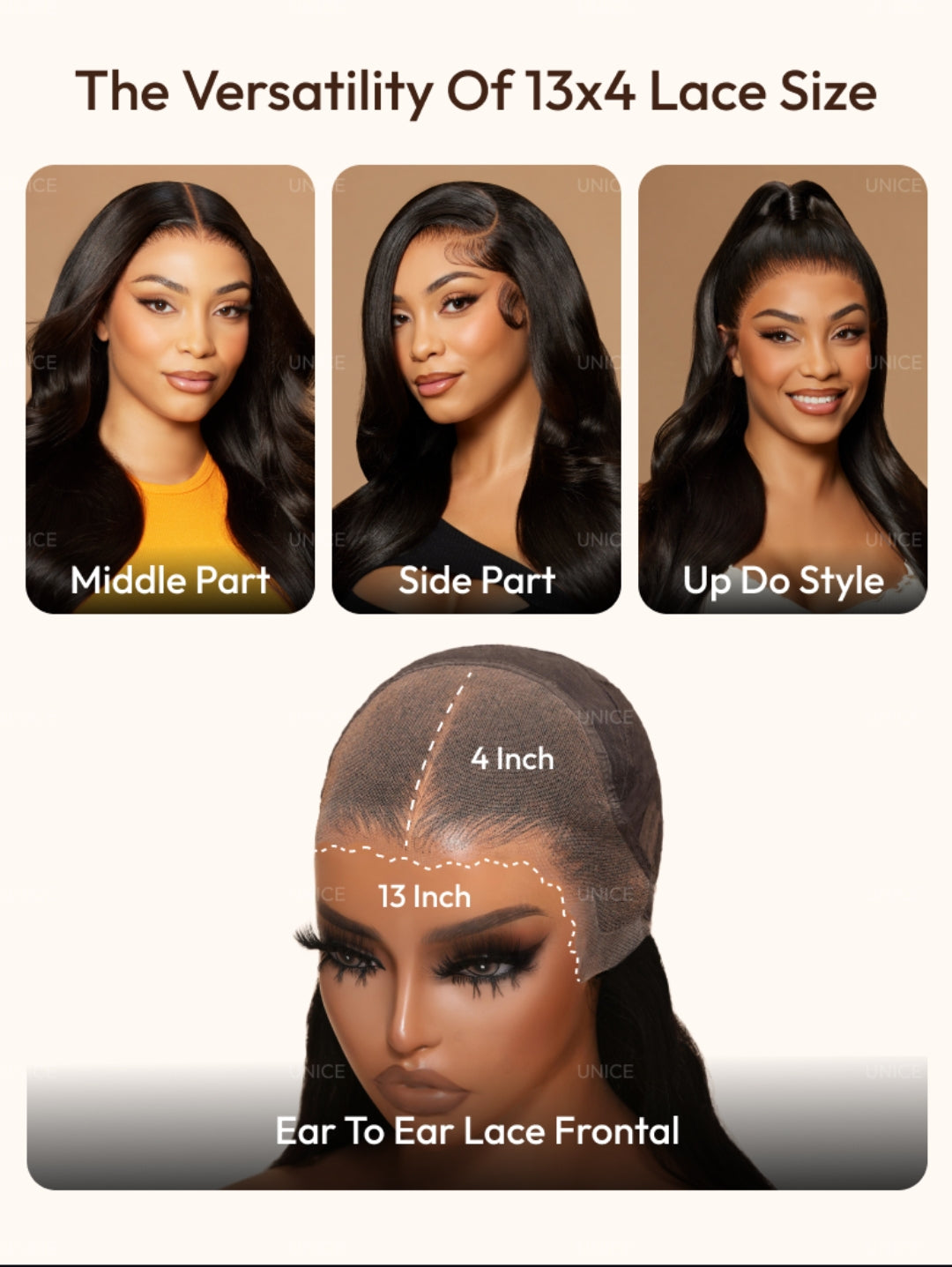 13x4 Bye Bye Slip Lace Frontal Wet & Wavy 2-in-1 Glueless Human Hair Wig