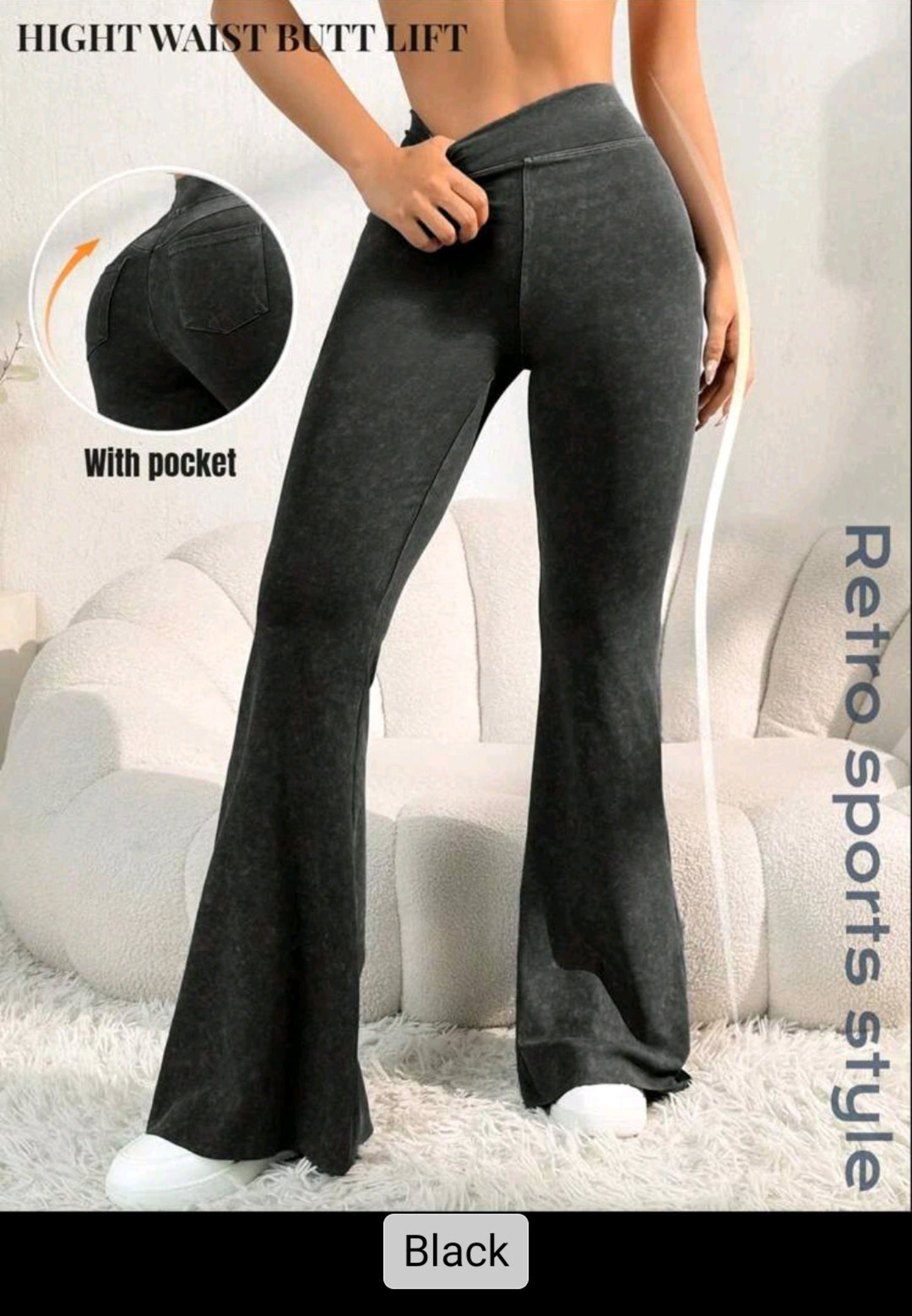 Women's High Waist Butt Lift Flare Pants