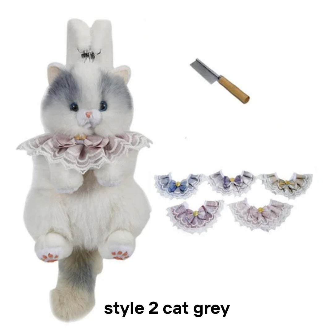 Cute Simulation Ragdoll Cat Backpack — Plush Soothing Doll