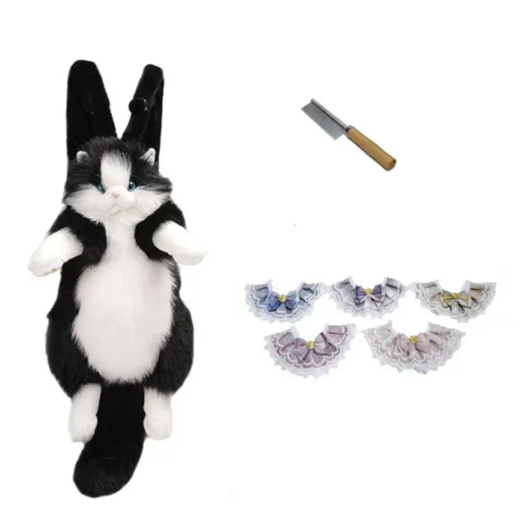 Cute Simulation Ragdoll Cat Backpack — Plush Soothing Doll