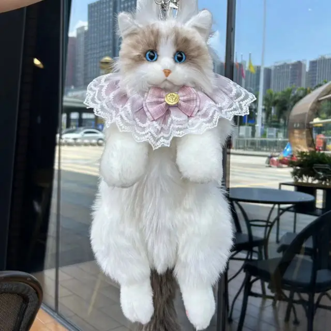 Cute Simulation Ragdoll Cat Backpack — Plush Soothing Doll