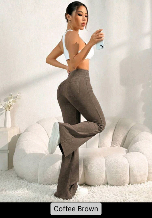 Women's High Waist Butt Lift Flare Pants