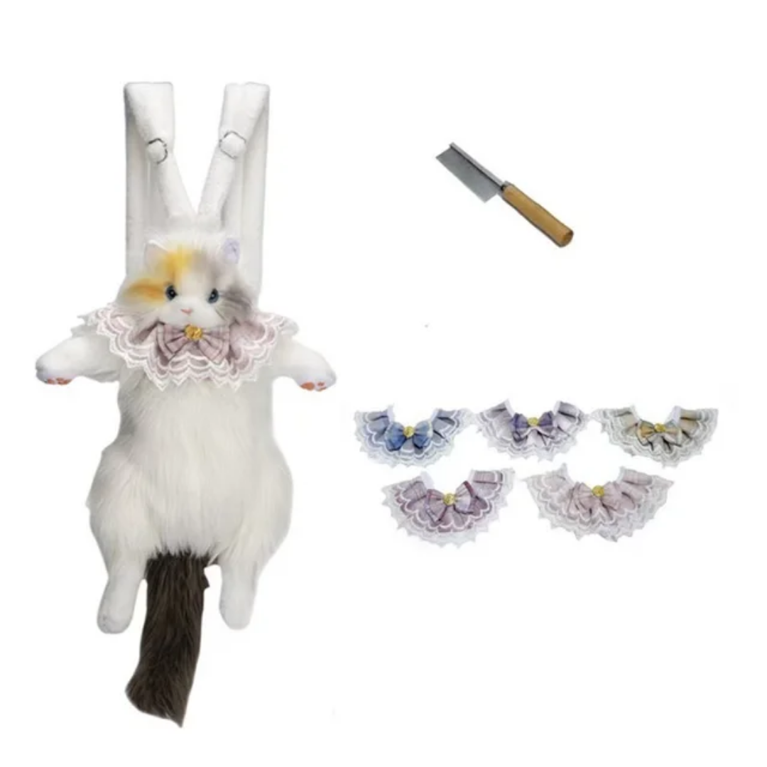 Cute Simulation Ragdoll Cat Backpack — Plush Soothing Doll